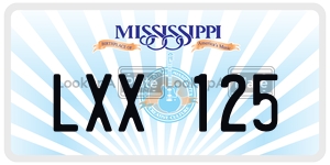 LXX125  license plate in MS