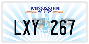 LXY267  license plate in MS