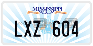 LXZ604  license plate in MS