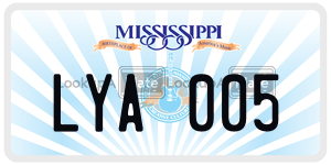 LYA005  license plate in MS