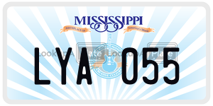 LYA055  license plate in MS