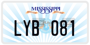 LYB081  license plate in MS