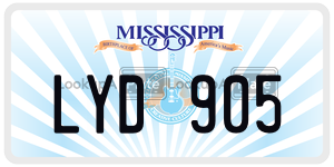 LYD905  license plate in MS