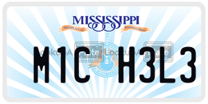 M1CH3L3  license plate in MS