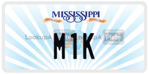 M1K  license plate in MS