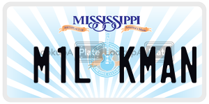 M1LKMAN  license plate in MS