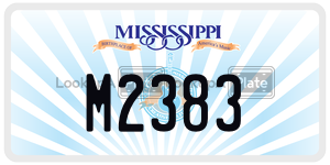 M2383  license plate in MS