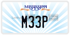 M33P  license plate in MS