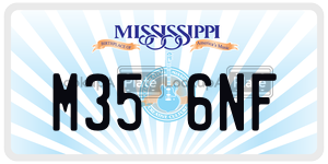 M356NF  license plate in MS