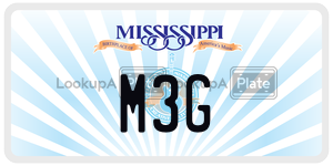 M3G  license plate in MS