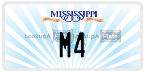 M4  license plate in MS