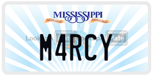 M4RCY  license plate in MS