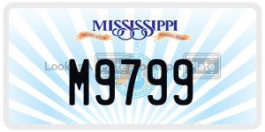 M9799  license plate in MS