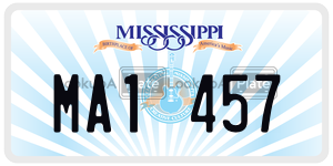MA1457  license plate in MS