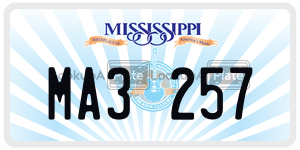 MA3257 license plate in Mississippi