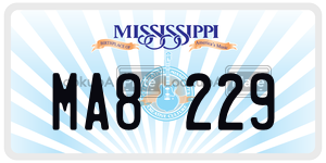 MA8229  license plate in MS