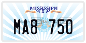 MA8750  license plate in MS