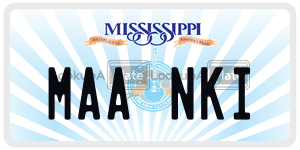 MAANKI  license plate in MS