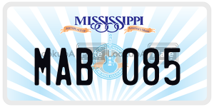 MAB085  license plate in MS
