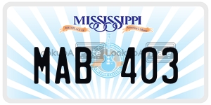 MAB403  license plate in MS
