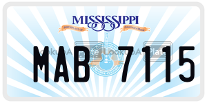 MAB7115  license plate in MS