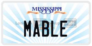 MABLE  license plate in MS