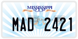 MAD2421 license plate in Mississippi