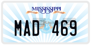MAD469 license plate in Mississippi