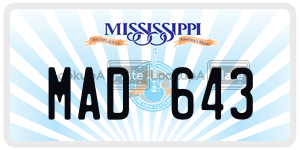 MAD643  license plate in MS