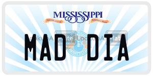 MADDIA  license plate in MS