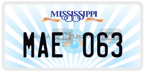 MAE063  license plate in MS