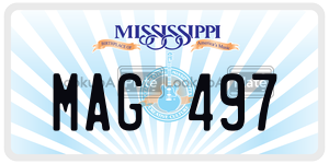 MAG497  license plate in MS