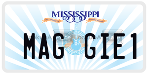 MAGGIE1  license plate in MS