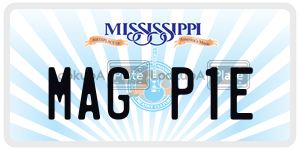 MAGP1E  license plate in MS