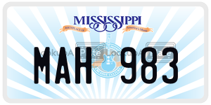 MAH983  license plate in MS