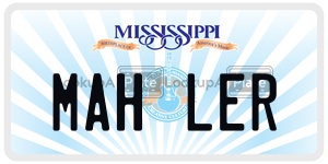 MAHLER  license plate in MS