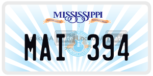 MAI394  license plate in MS