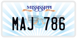 MAJ786  license plate in MS