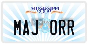 MAJORR  license plate in MS