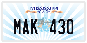 MAK430  license plate in MS