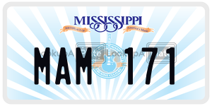 MAM171  license plate in MS