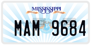 MAM9684  license plate in MS