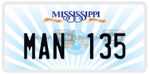 MAN135  license plate in MS