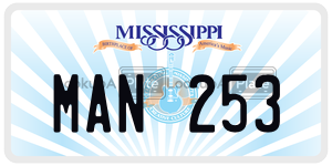 MAN253  license plate in MS