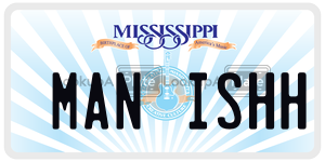 MANISHH  license plate in MS