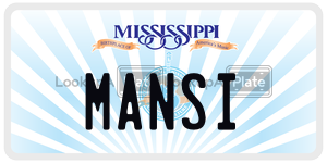 MANSI  license plate in MS