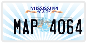 MAP4064  license plate in MS
