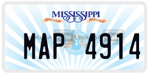 MAP4914  license plate in MS