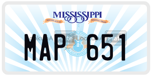 MAP651  license plate in MS