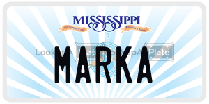 MARKA  license plate in MS
